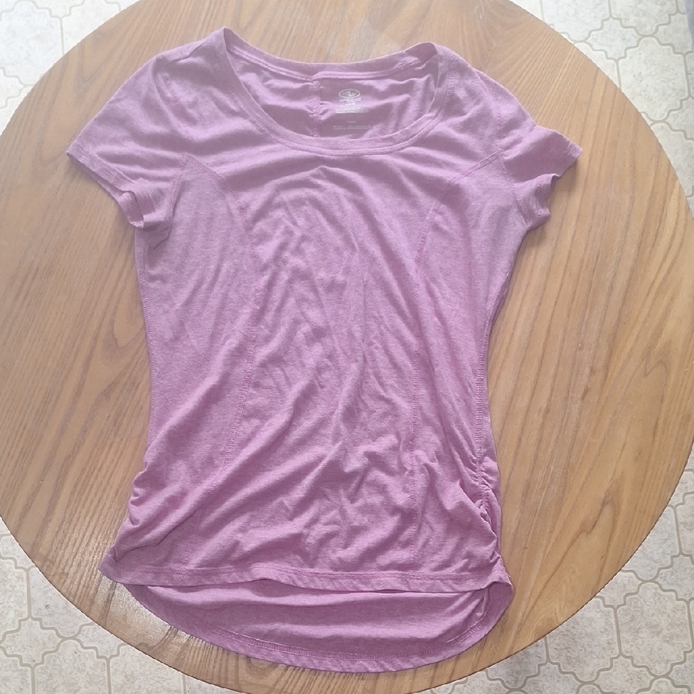 Athletic Works Purple Fitted Short Sleeve T-Shirt